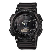 CASIO Waterproof Sports Solar Powered Mens Black Analog/Digital Combo AQ-S810W-1A2