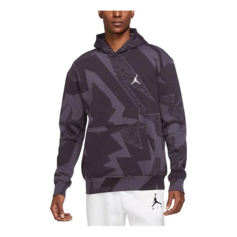 Jordan Back Basketball Kangaroo Pocket Hooded Long Sleeves Hoodie Men's Purple DQ7507-045