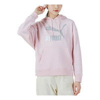 (WMNS) PUMA Large Logo Athleisure Casual Sports Hoodie Pink 535337-16