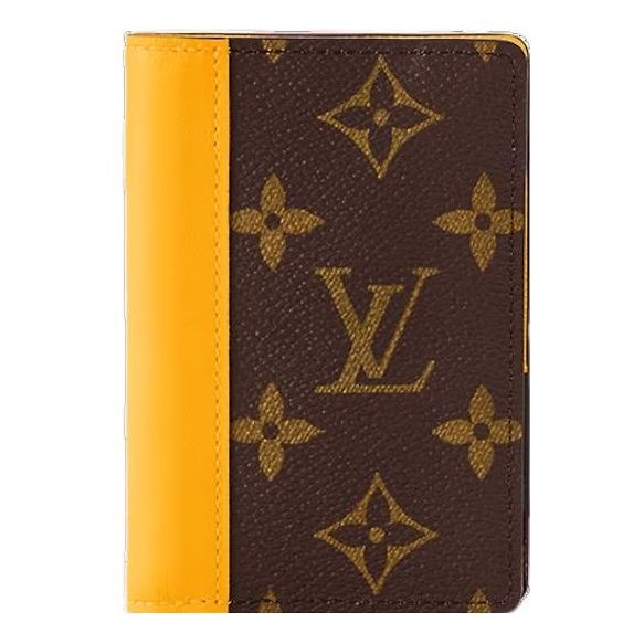 LOUIS VUITTON Pocket Organizer Monogram Macassar Canvas 'Jaune Mat' M82955