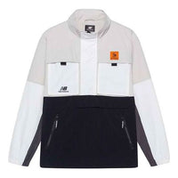 New Balance Windbreaker Sweatshirt 'White Black Beige' NAA56143-BK