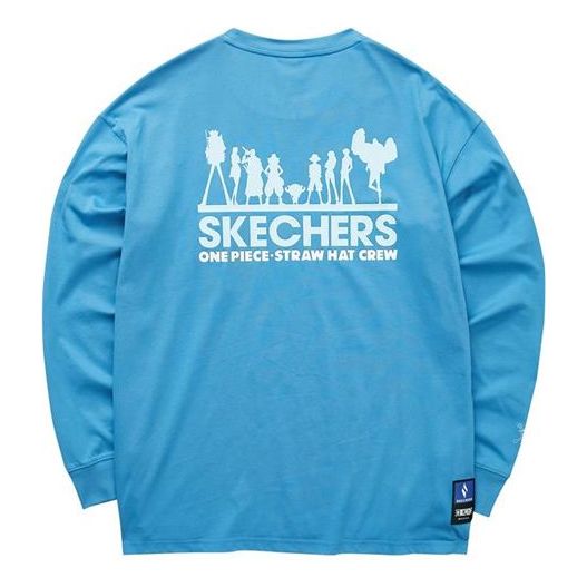 Skechers x One Piece Printed Long Sleeve T-shirt 'Blue Brown Yellow Black' L321M105