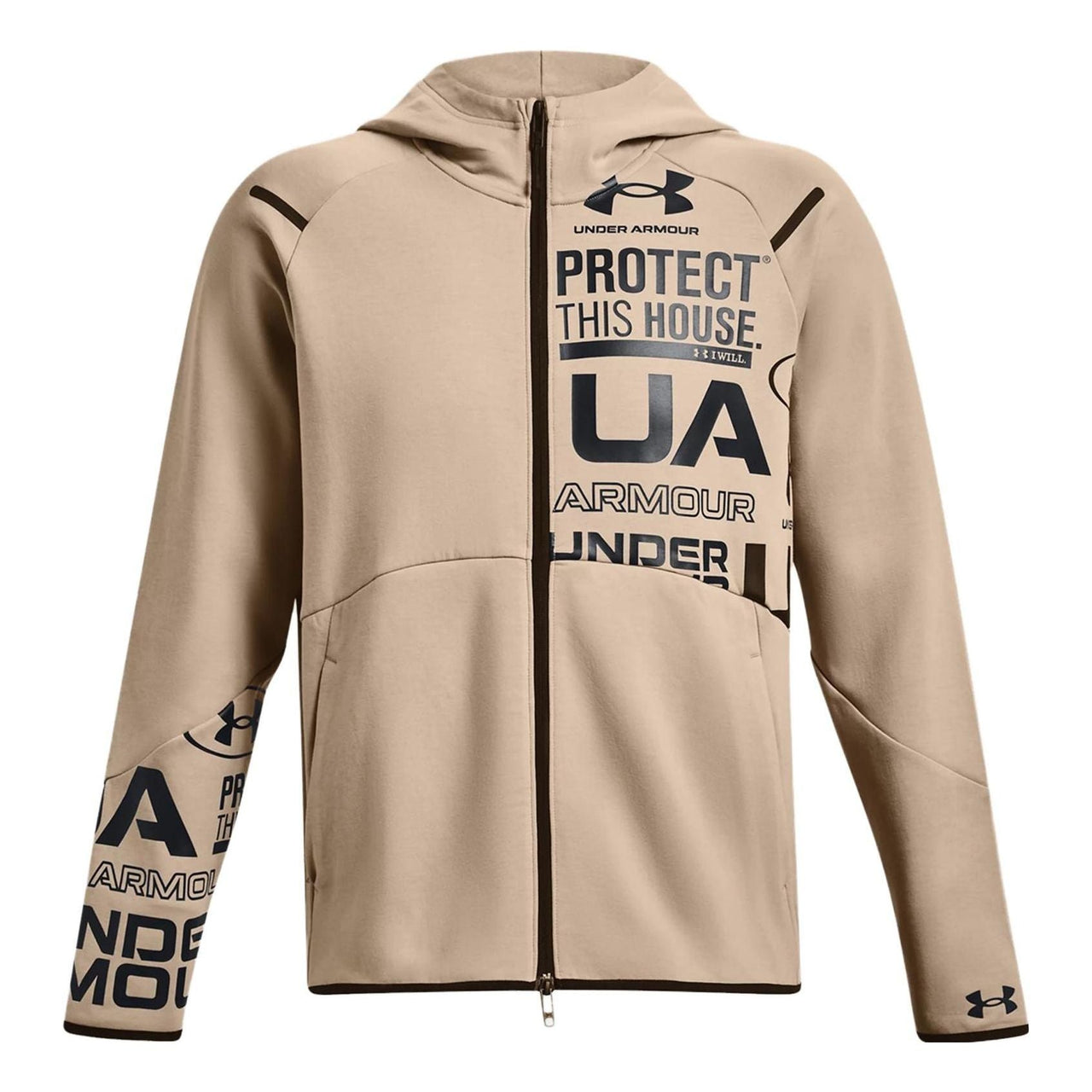 Under Armour Unstoppable Fleece Graphic Full-Zip Jacket 'Beige' 1382281-236