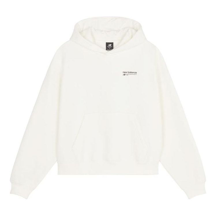(WMNS) New Balance Linear Heritage Brushed Back Fleece Hoodie Asia Sizing 'Sea Salt' WT33531-SST