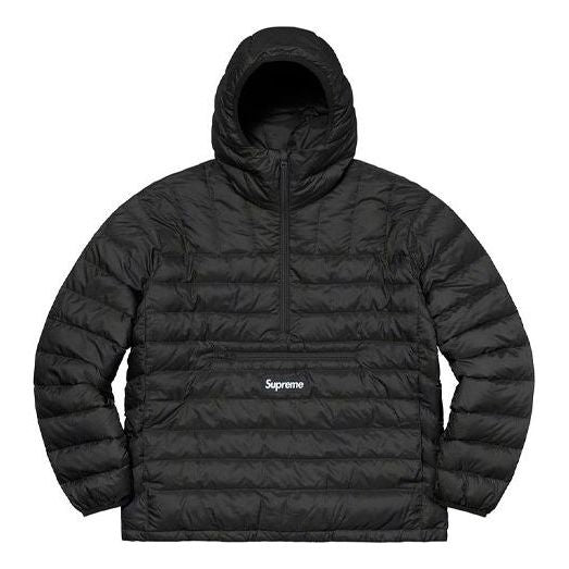 Supreme Micro Half Zip Hooded Pullover 'Black White' SUP-FW21-319