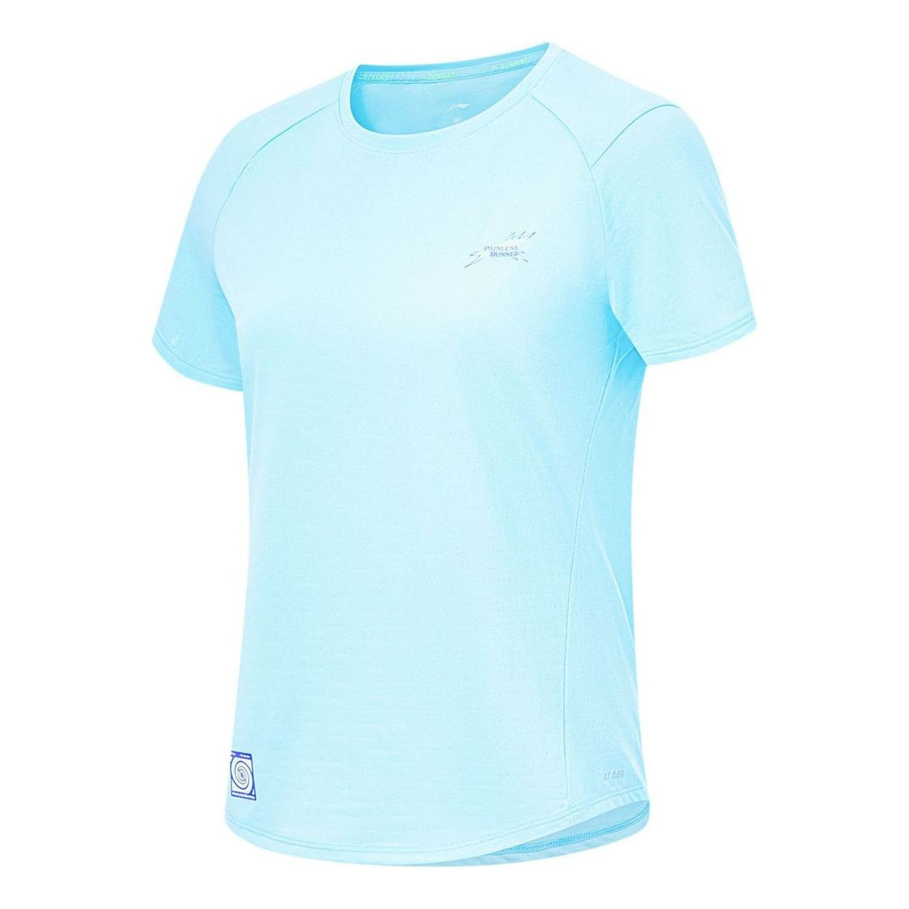 (WMNS) Li-Ning Athletic Standard Fit Crew Neck T-Shirt 'Light Blue' ATST520-4