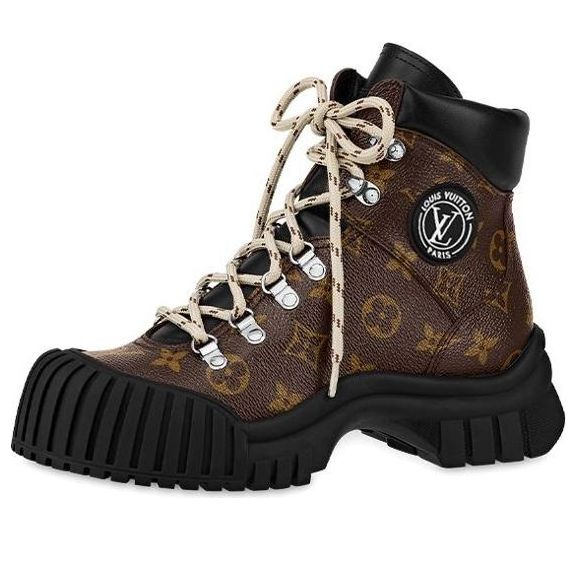 (WMNS) حذاء بوت مسطح من LOUIS VUITTON Ruby Ranger "بني اللون مع أسود" 1AALYG
