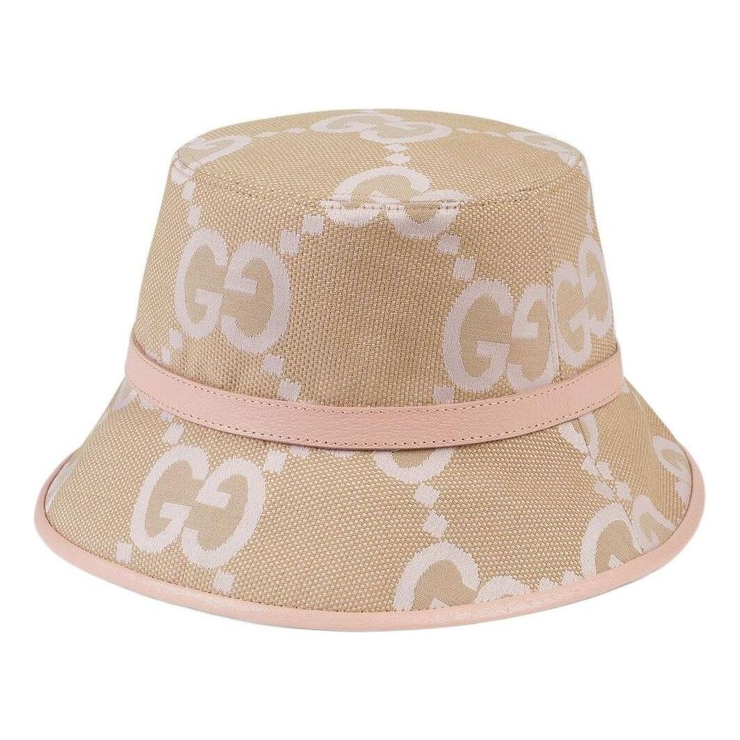 (WMNS) Gucci Jumbo GG Bucket Hat 'Beige Light Pink' 730336-3HAPT-8872