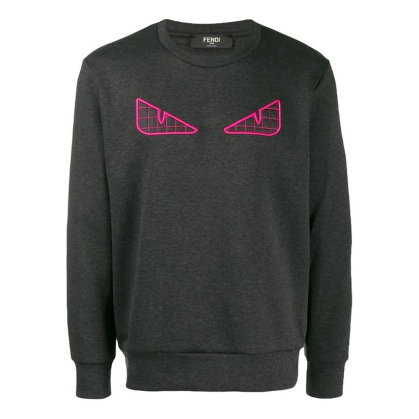 Men's FENDI Small MONSTER Printing Dark Grey FAF550A8JSF17W4