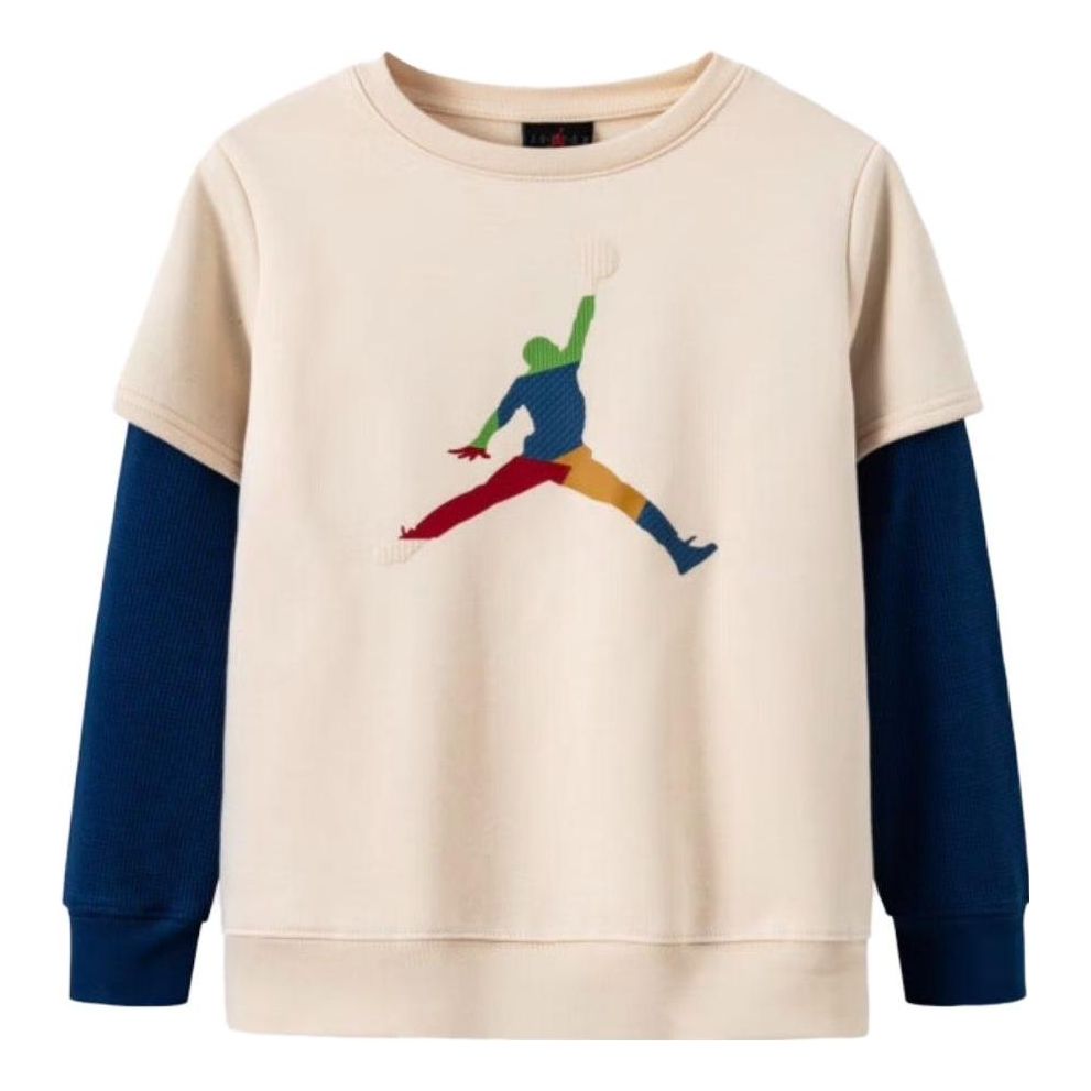 (GS) Air Jordan Logo Sweater 'Beige' FD4977-219