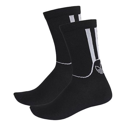 adidas originals Logo Alphabet Contrasting Colors Socks 1 2 Pairs Black FM0714