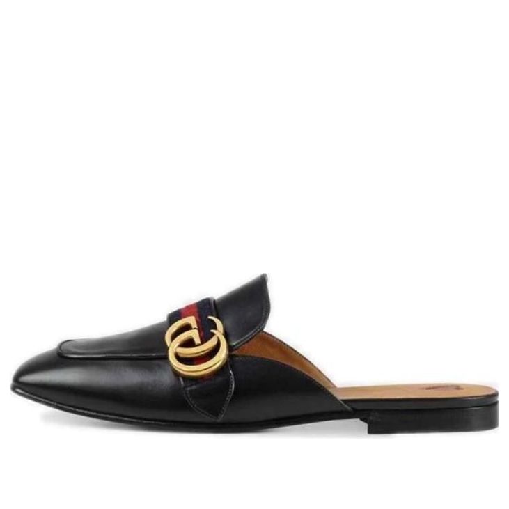 (WMNS) Gucci Princetown Leather Slippers 'Black' 423691-DKHC0-1061
