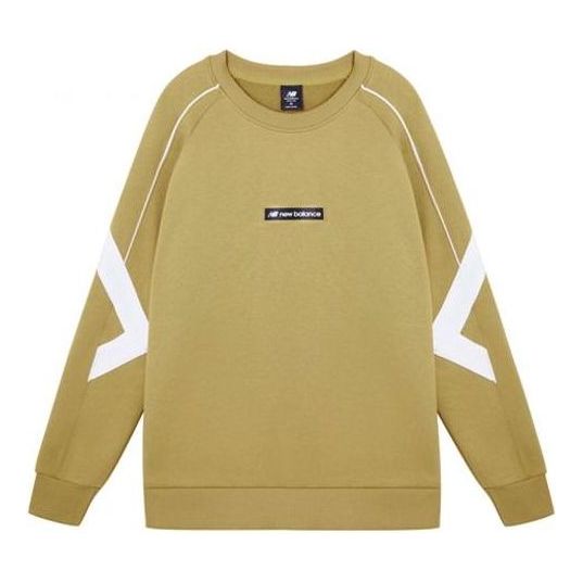 New Balance Athletics Logo-Print Sweatshirt Asia Sizing 'Brown' AMT11326-BEI