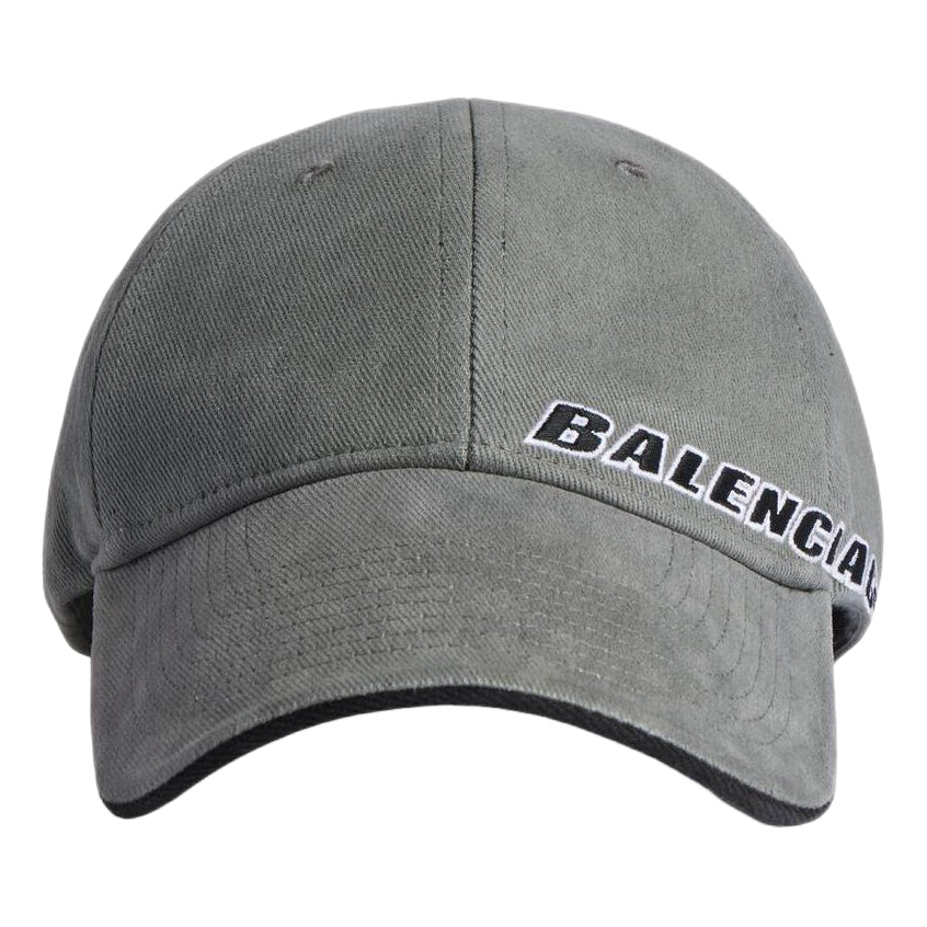 Balenciaga Tilted Typo Cap 'Dark Heather Grey' 854036410B21441