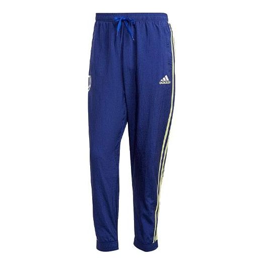Men's adidas Stripe Logo Casual Bundle Feet Sports Pants/Trousers/Joggers Blue GR2925