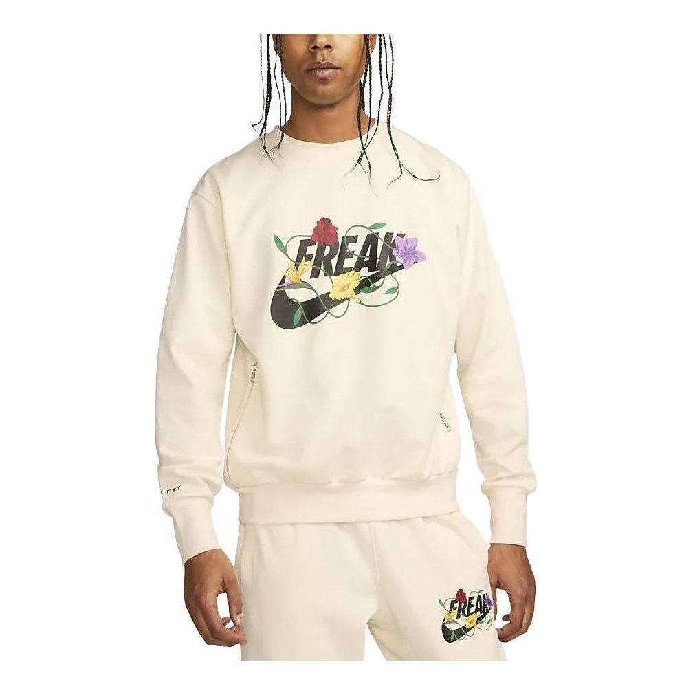 Nike Giannis Graphic Basketball Crew Long Sleeve Sweatshirt 'Beige' FJ9558-110