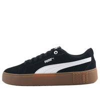 (WMNS) PUMA Smash Platform v2 Suede 'Black Gum' 373037-01