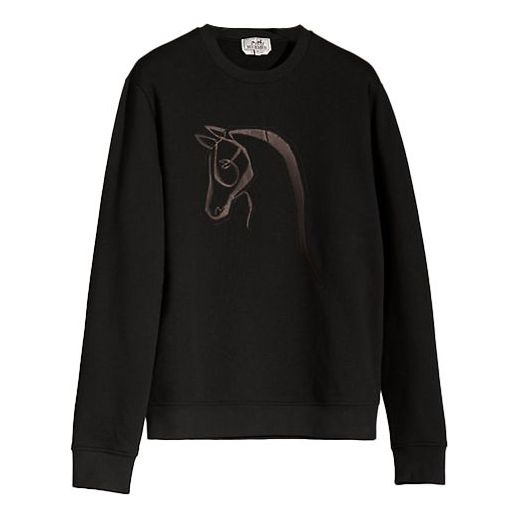 Men's HERMES SS21 Adornment Pattern Sports Black H167540HA02