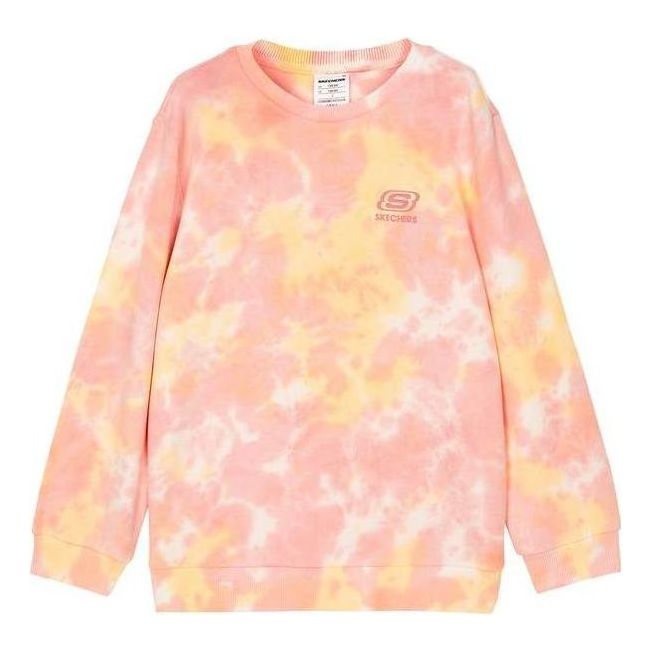 (GS) Skechers Hilarious Monster Series Letter Printed Round Neck Sweatshirt 'Pink Yellow Orange' L122G011-01VD