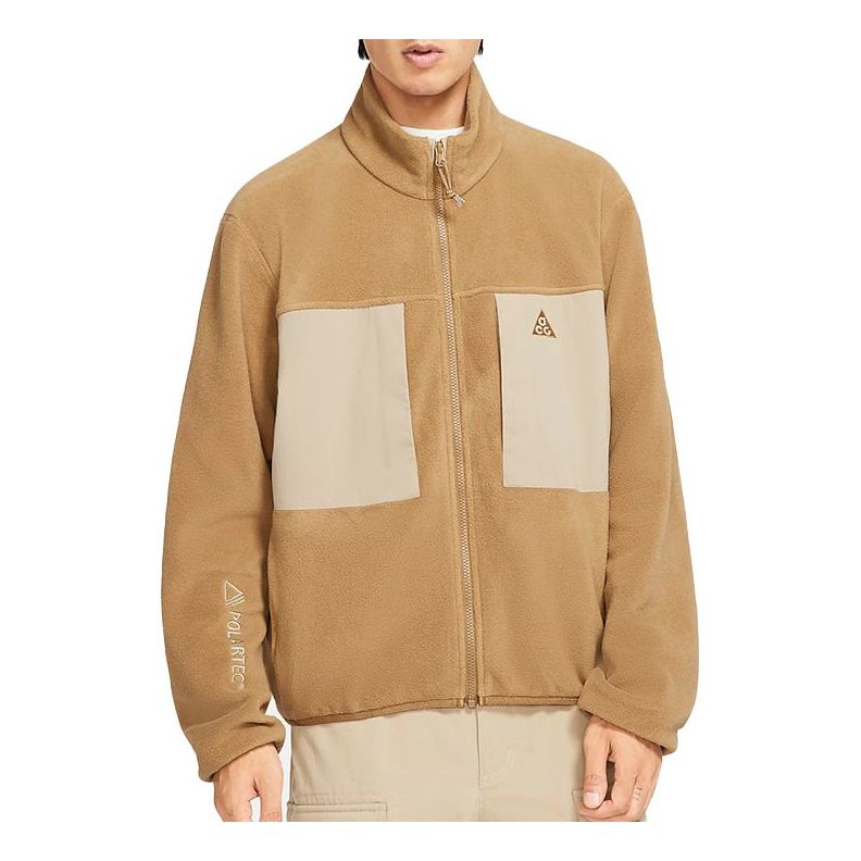 Nike ACG Polartec Wolf Tree Fleece Zipper Cardigan Stay Warm Jacket Brown CV0652-216