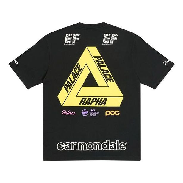 PALACE Rapha Crossover Off Bike Alphabet Logo Round Neck Short Sleeve Unisex Black P19TS324