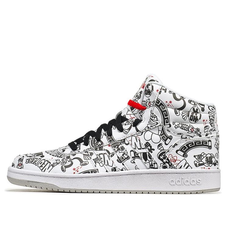 adidas Hoops 2.0 Mid 'Black White' FW8030