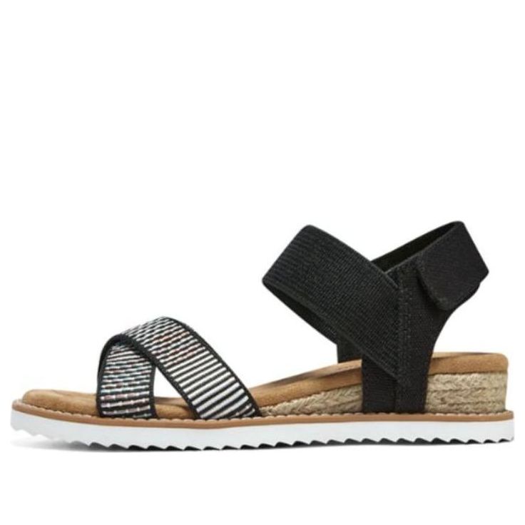 (WMNS) Skechers Desert Kiss Cross Strap Casual Sandal 'Brown Black' 114139-BKMT