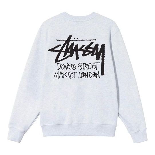Stussy Alphabet Round Neck Long Sleeves Unisex Gray 3913613