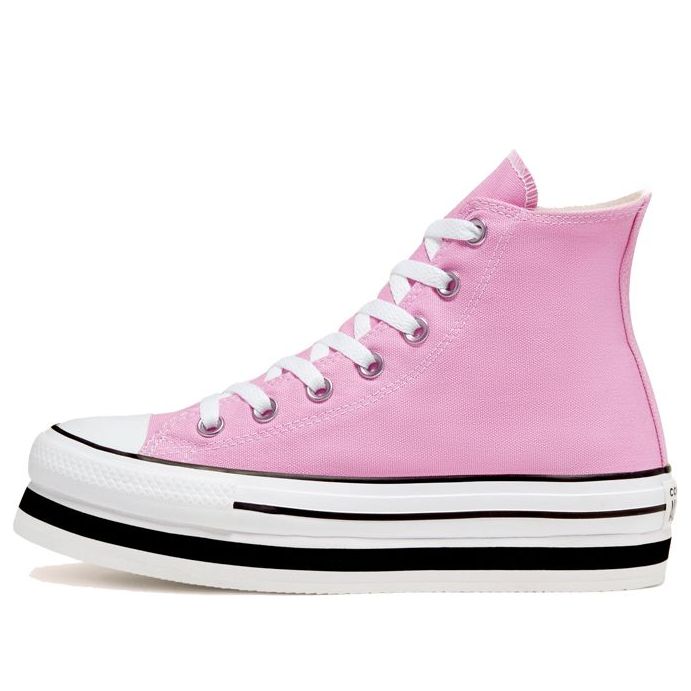 (WMNS) Converse Everyday Platform Chuck Taylor All Star Thick Sole Pink White Sneakers 'Pink Blue' 567995C