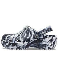 (WMNS) Crocs Classic Platform Marbled Clog 'Black White' 207176-066
