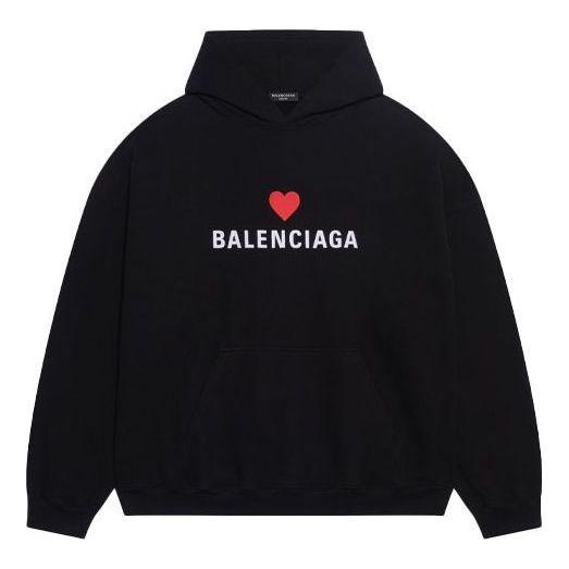 Balenciaga Qixi Hoodie Wide Fit 'Black' 674986TLVC21070