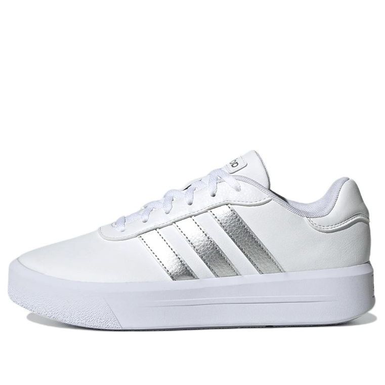 (WMNS) adidas Neo Court Platform Shoes 'White Silver Metallic' GV8996
