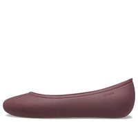 (WMNS) Crocs Brooklyn Flats 'Dark Cherry' 209384-6WD