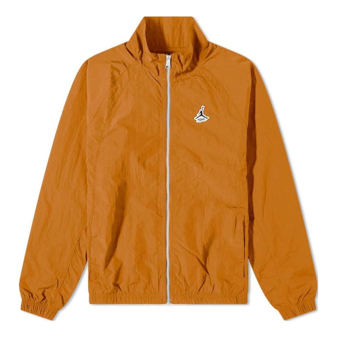 Air Jordan Brand Metallic Zipper Sports Jacket Men's Orange DH9037-241