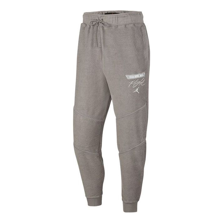 Air Jordan Flying Embroidered Sports Pants/Trousers/Joggers Men's Grey CZ1210-003