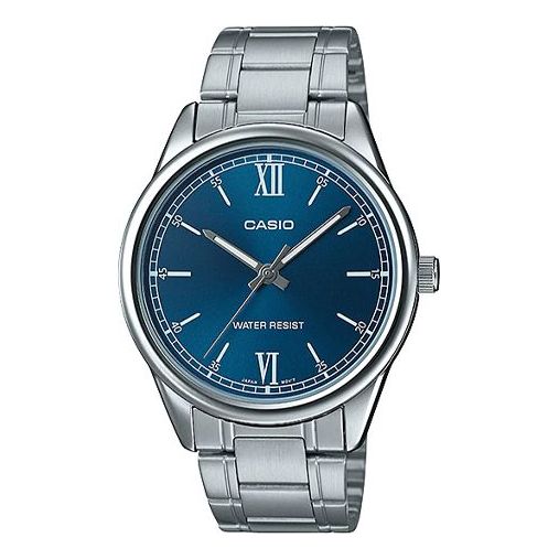 Casio Dress Classic Fashion Analog Watch 'Blue Silver Steel' MTP-V005D-2B2
