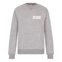 Men's DIOR x Sacai Crossover FW21 Logo Round Neck Long Sleeves Gray 213J643A0750-C880
