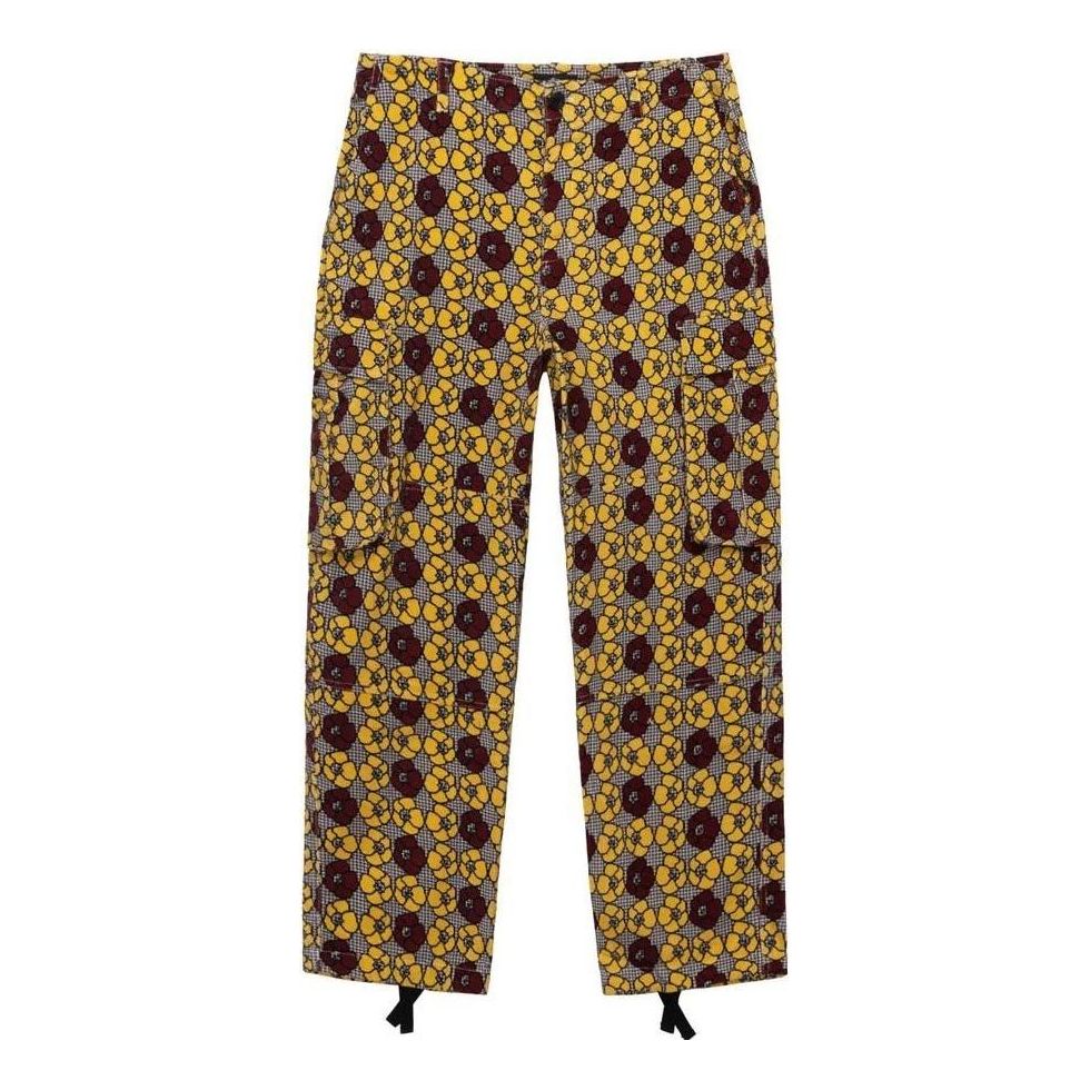 Stussy x Denim Tears Cord Cargo Pant Houndstooth 'Floral Print' 316079