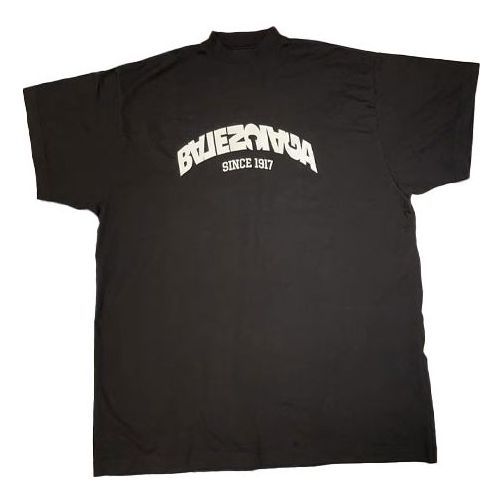 Balenciaga Back Flip T-shirt Oversized 'Black' 739028TPVF91070