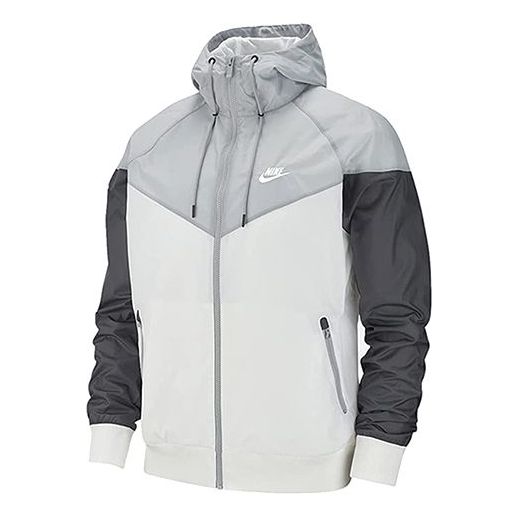 Nike Casual Sports Short hooded Windbreaker Jacket Gray AT5270-102