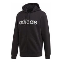 adidas Athleisure Casual Sports hooded Zipper Jacket Black EI9736
