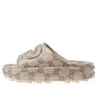 Gucci GG Slide Sandal 'Interlocking G - Beige Ebony' 725535-JAAC6-9742