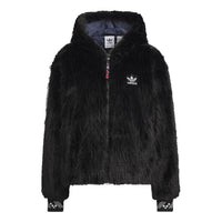 (WMNS) adidas Originals X Feifei Ruan CNY FUR Jackets Asia Sizing 'Black' IX4226