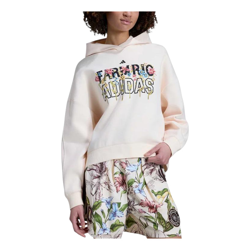 (WMNS) adidas x Farm Rio Hoodie Asia Sizing 'Ecru Tint Shadow Brown Multicolor' KR0253