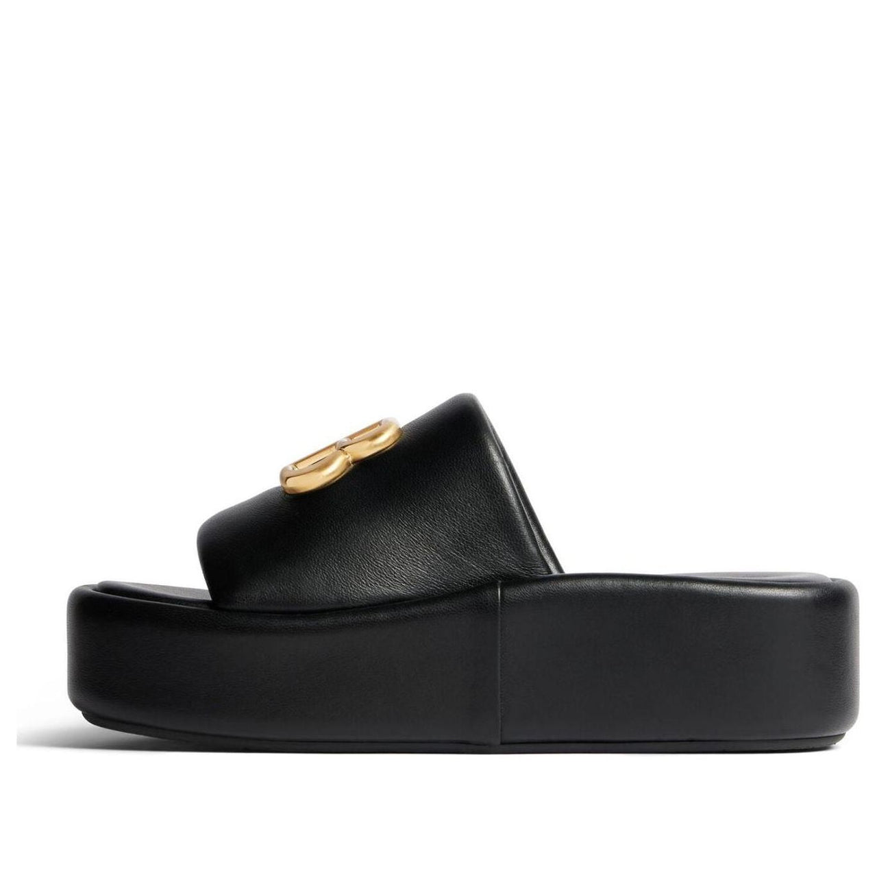 (WMNS) Balenciaga Rise Sandals 'Black Shiny Nappa Lambskin' 788494WB7E11080