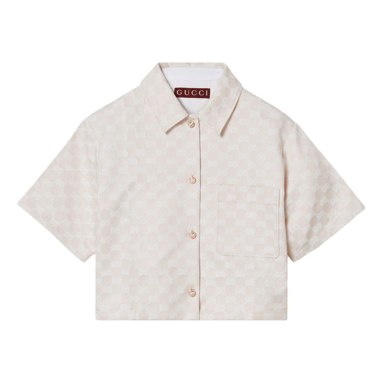 (WMNS) Gucci GG Cotton Gabardine Shirt 'Light Beige' 784901-ZAQUK-2312