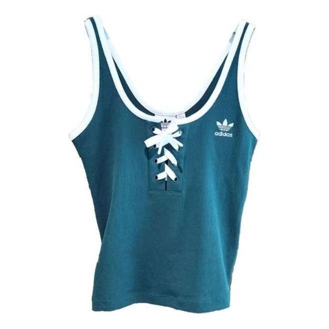 (WMNS) adidas Laced Tank Top Asia Sizing 'Teal' IP2196
