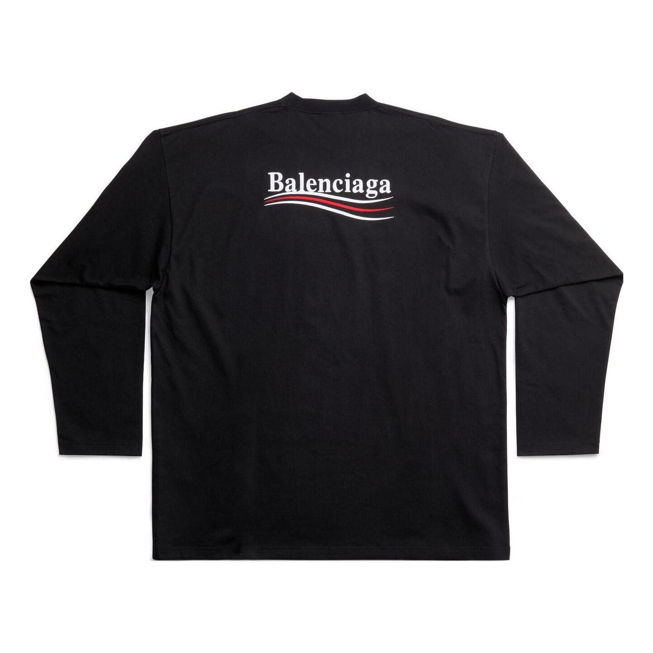 Balenciaga Political Campaign Long Sleeve T-Shirt Large Fit 'Black' 681046TKVJ11070