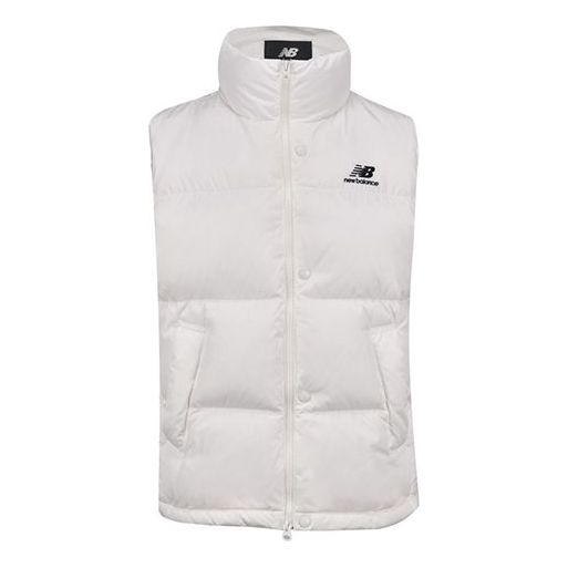 New Balance Casual Down Vest 'White Black' NJA4E013-IV