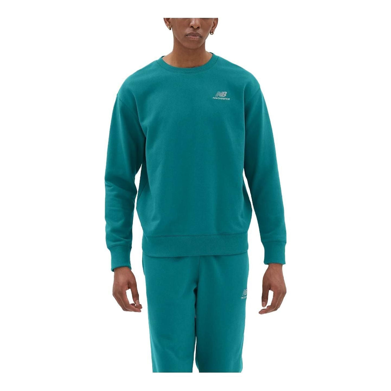 New Balance Unissentials French Terry Crewneck Sweatshirt Asia Sizing 'Vintage Teal' UT21501-VDA